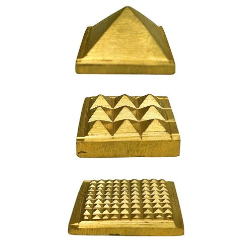 3 Layer Brass Pyramid (4x4 Inches)
