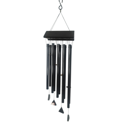 Wind Chimes (18 Inches Heavy Weight)- Black - 10 Pipe