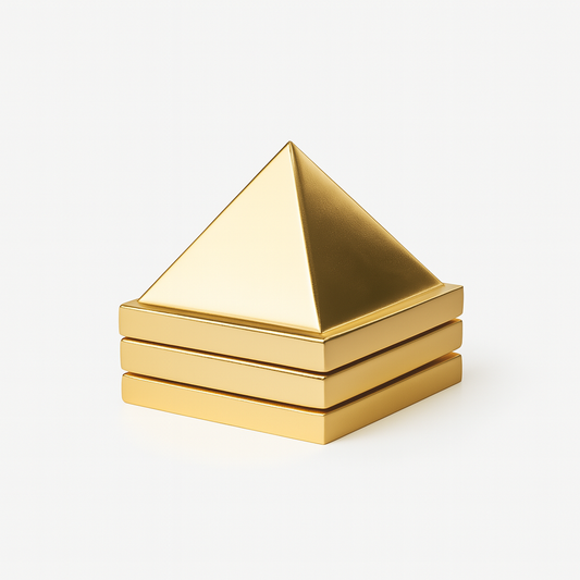 3 Layer Brass Pyramid (3x3 Inches)