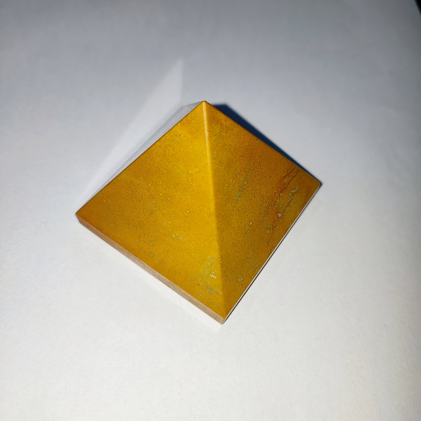 Yellow Agate Stone Pyramid (150-170gm)