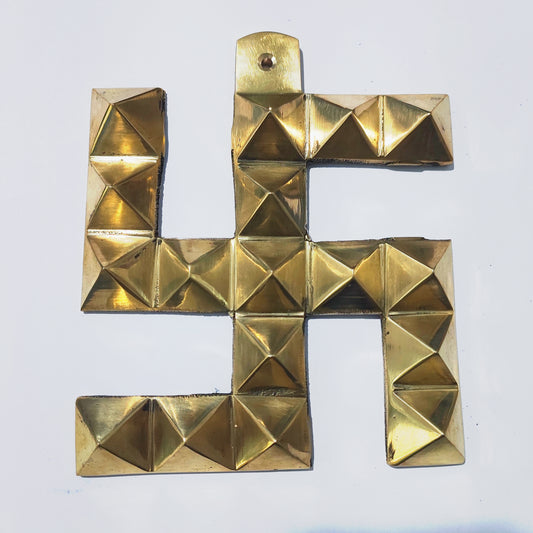 17 Pyramid Swastik (Brass) (6 inches)